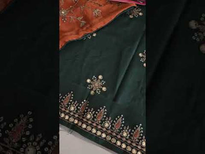 Maria B Embroidered Lawn Collection - Teal Green SF-W22-12/A - TC-622