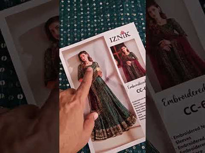 Iznik Meraki Luxury Embroidered Wedding Net Maxi CC-65 - TC-1706