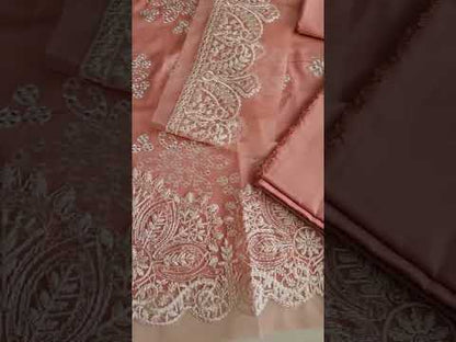 Elaf Premium - E.Craft Embroidered Chikankari Lawn - EEC-1A FOREVER BLUSH - TC-1617