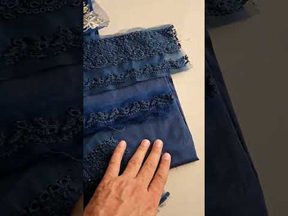 Sardinia TALES OF PETALS Luxury Lawn'26 - BLUE BLOSSOMS - TC-1561