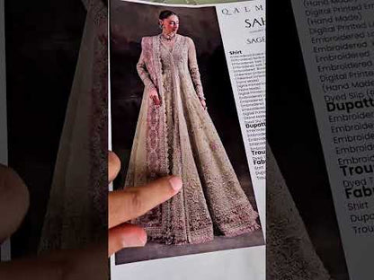 Qalamkar - Elirah Luxury Wedding Formal'26 Maxi MF-02 SAGE AURA - TC-1782