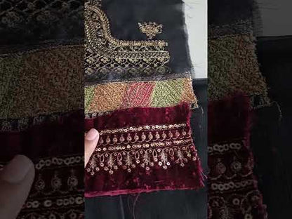 Maria B Embroidered Chiffon Collection Design 1 Black - TC-937