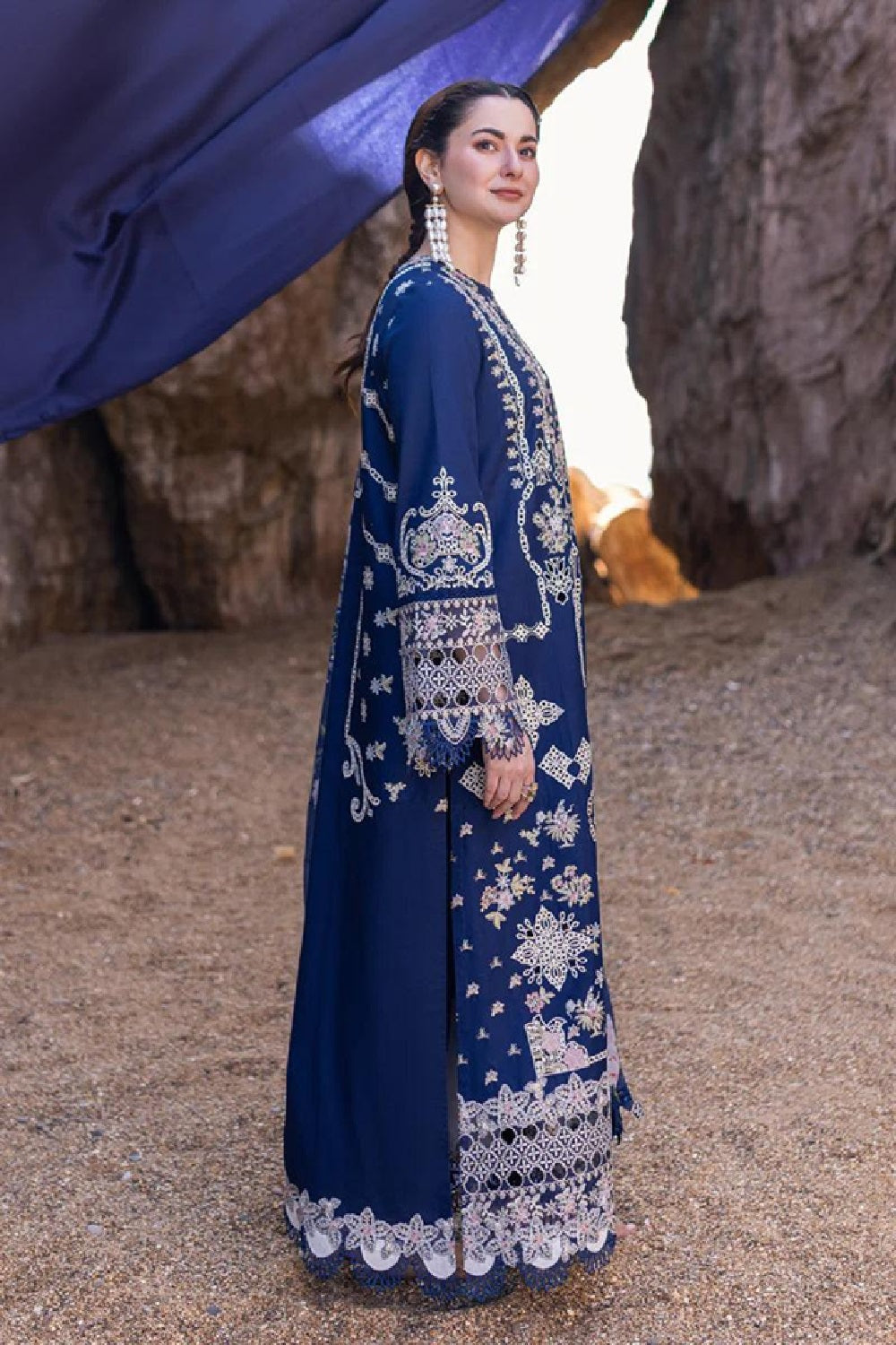 Qalamkar - SAHIL KINARE LUXURY LAWN’24 - FP-06 MIRAY - TC-1113
