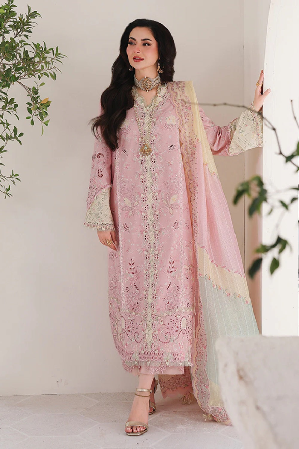 Qalamkar SA-09 HANIYA Luxury Lawn Eid Edit'26 - TC-1543