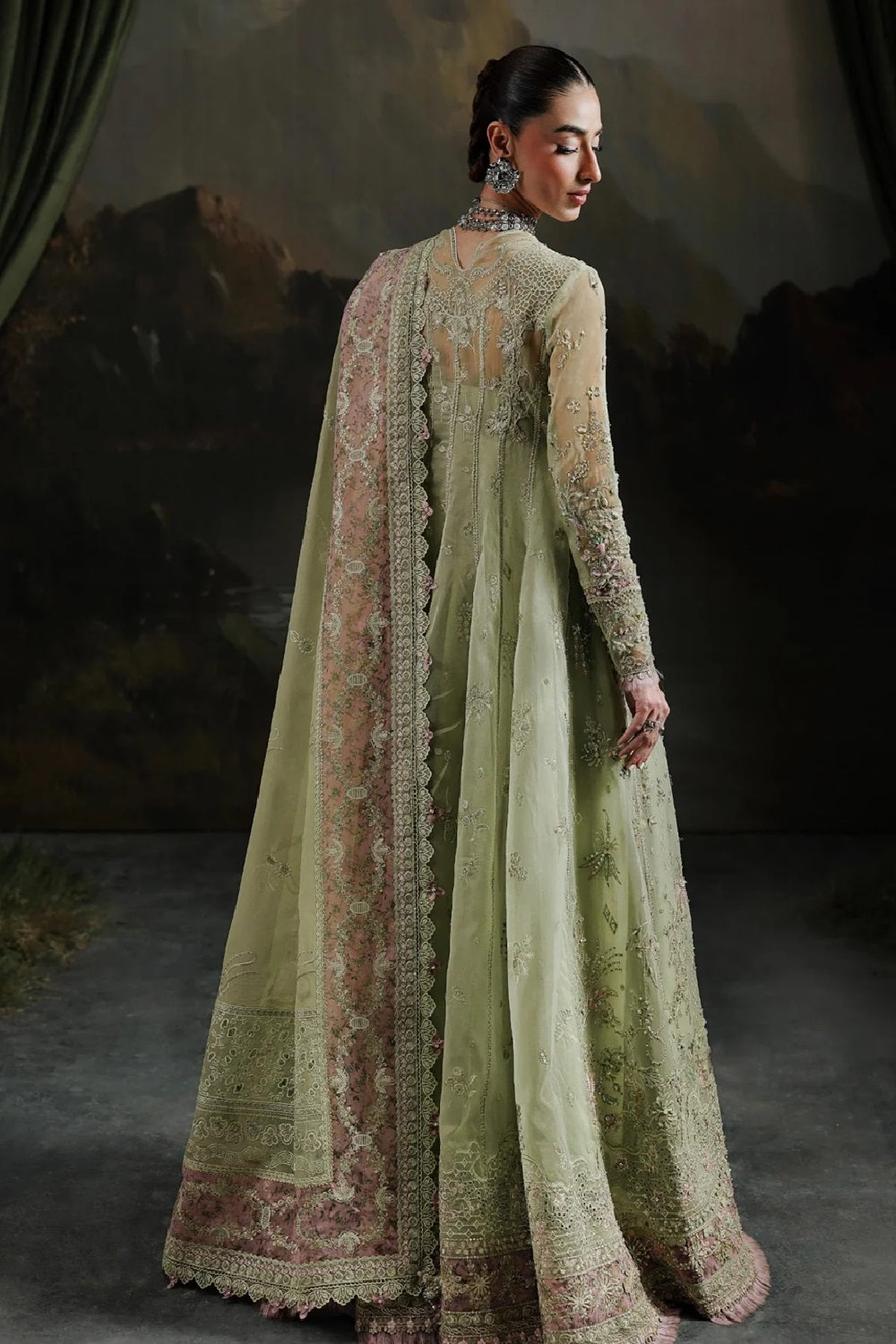 Qalamkar - Elirah Luxury Wedding Formal'26 Maxi MF-02 SAGE AURA - TC-1782