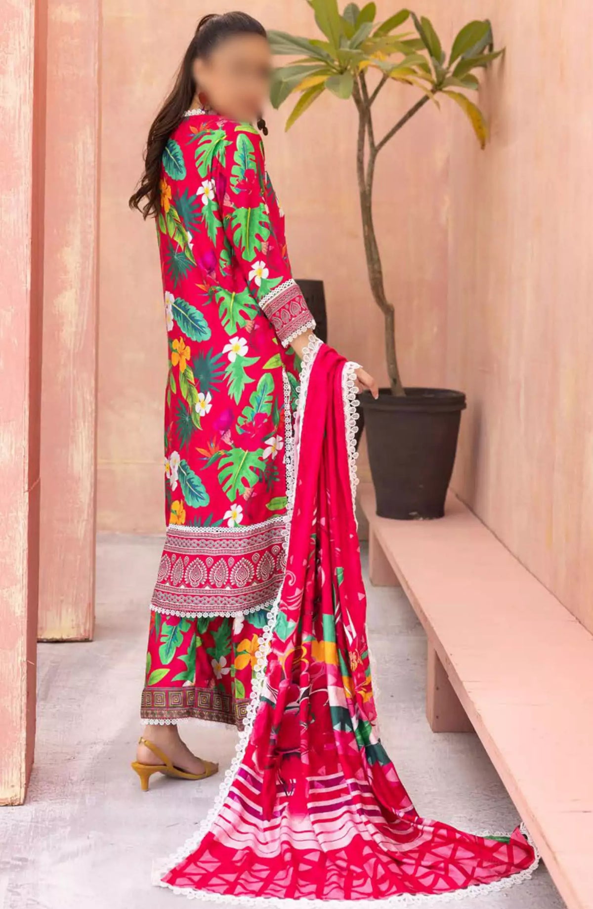 Rang Nagar Embroidered and Printed Slub Wool Collection - RN 06