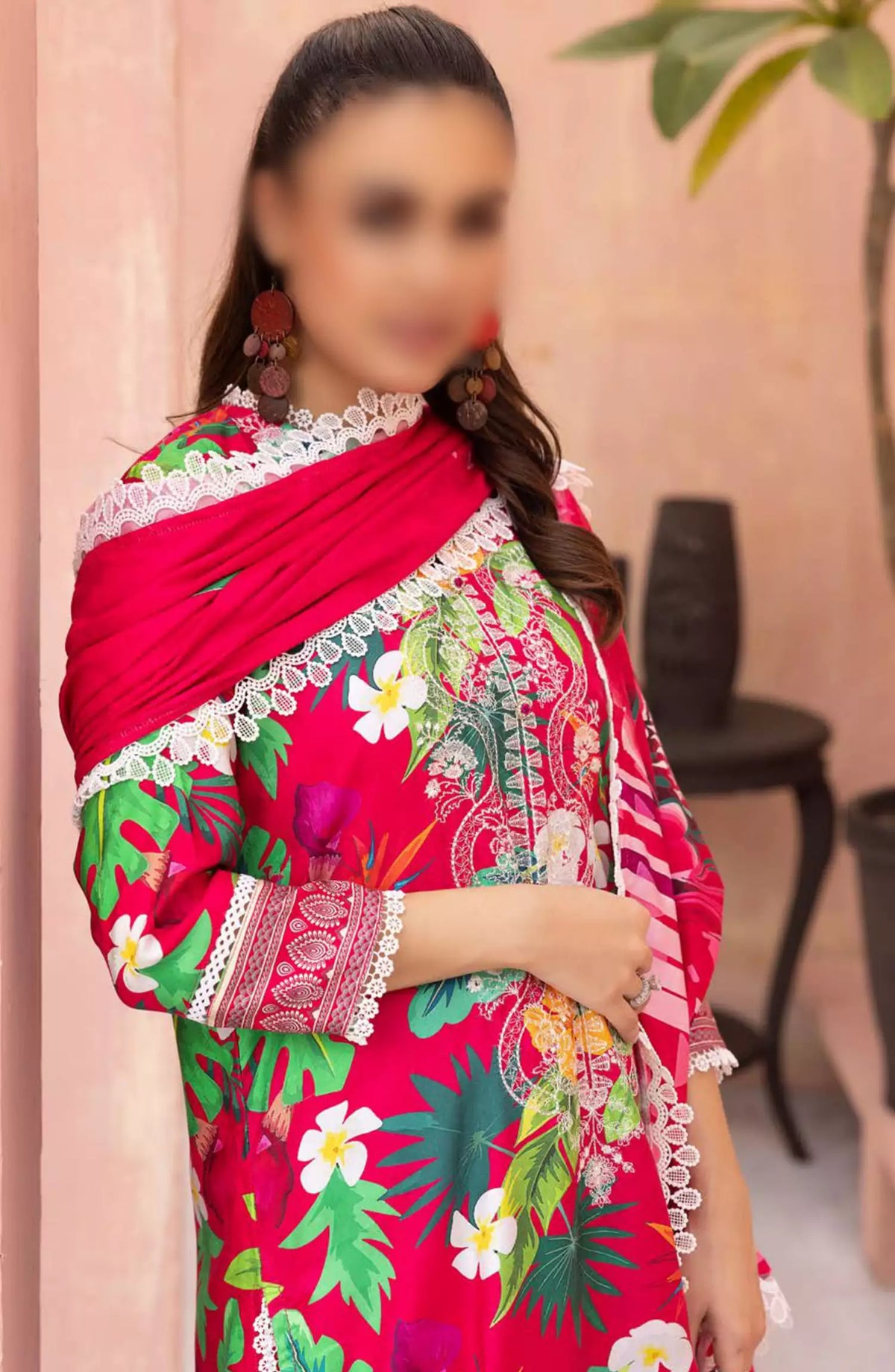 Rang Nagar Embroidered and Printed Slub Wool Collection - RN 06