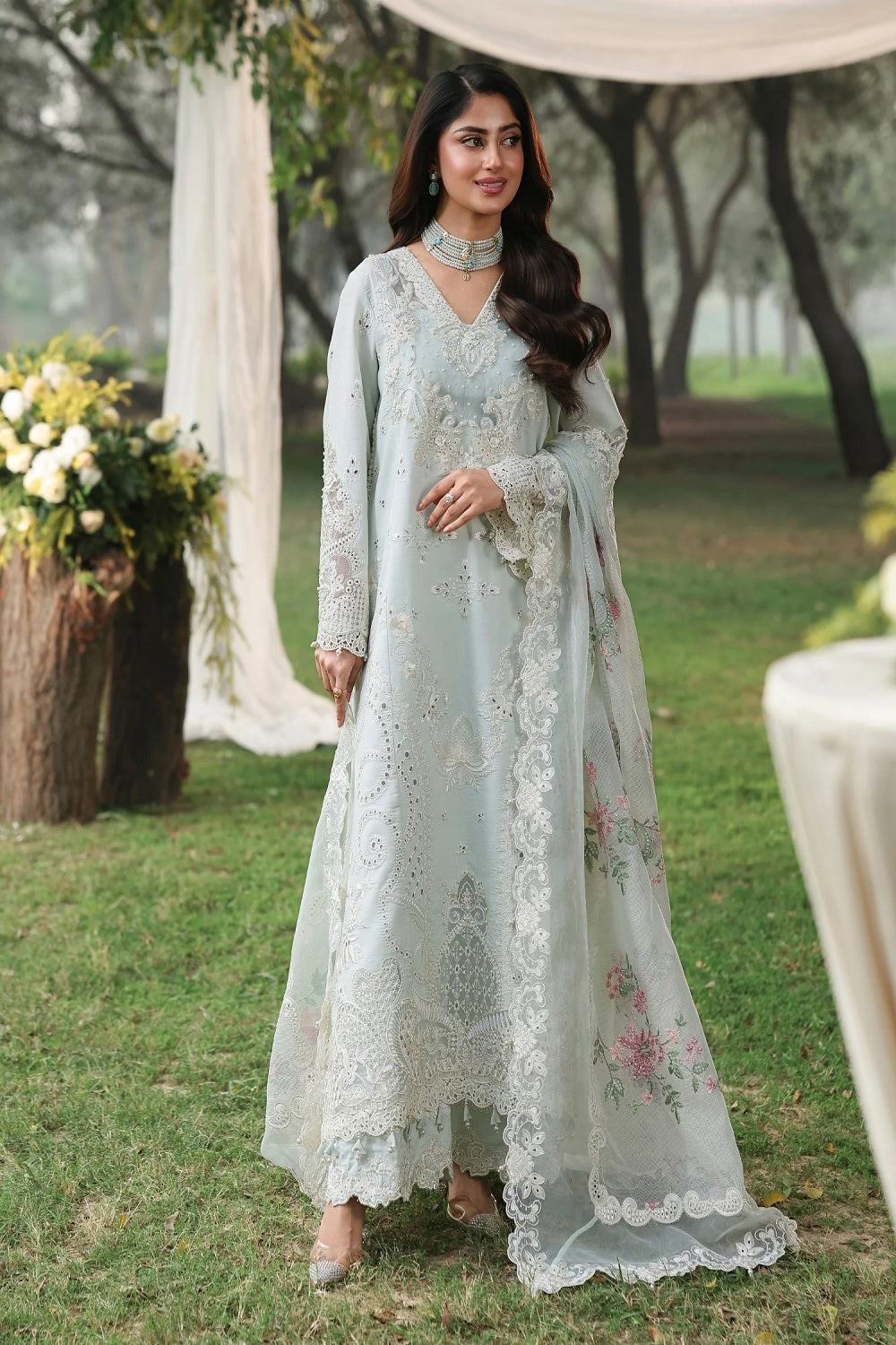 Sardinia TALES OF PETALS Luxury Lawn'26 - OCEAN WAVES - TC-1554