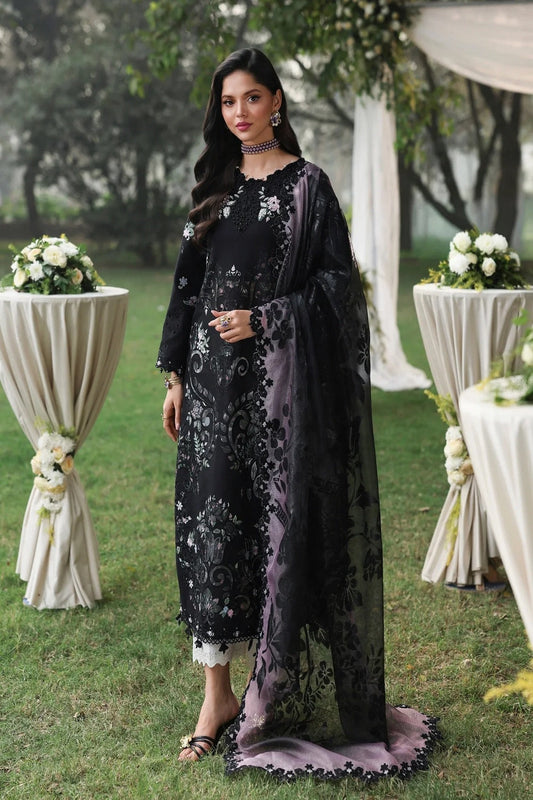 Sardinia TALES OF PETALS Luxury Lawn'26 - MIDNIGHT BLOOM - TC-1577