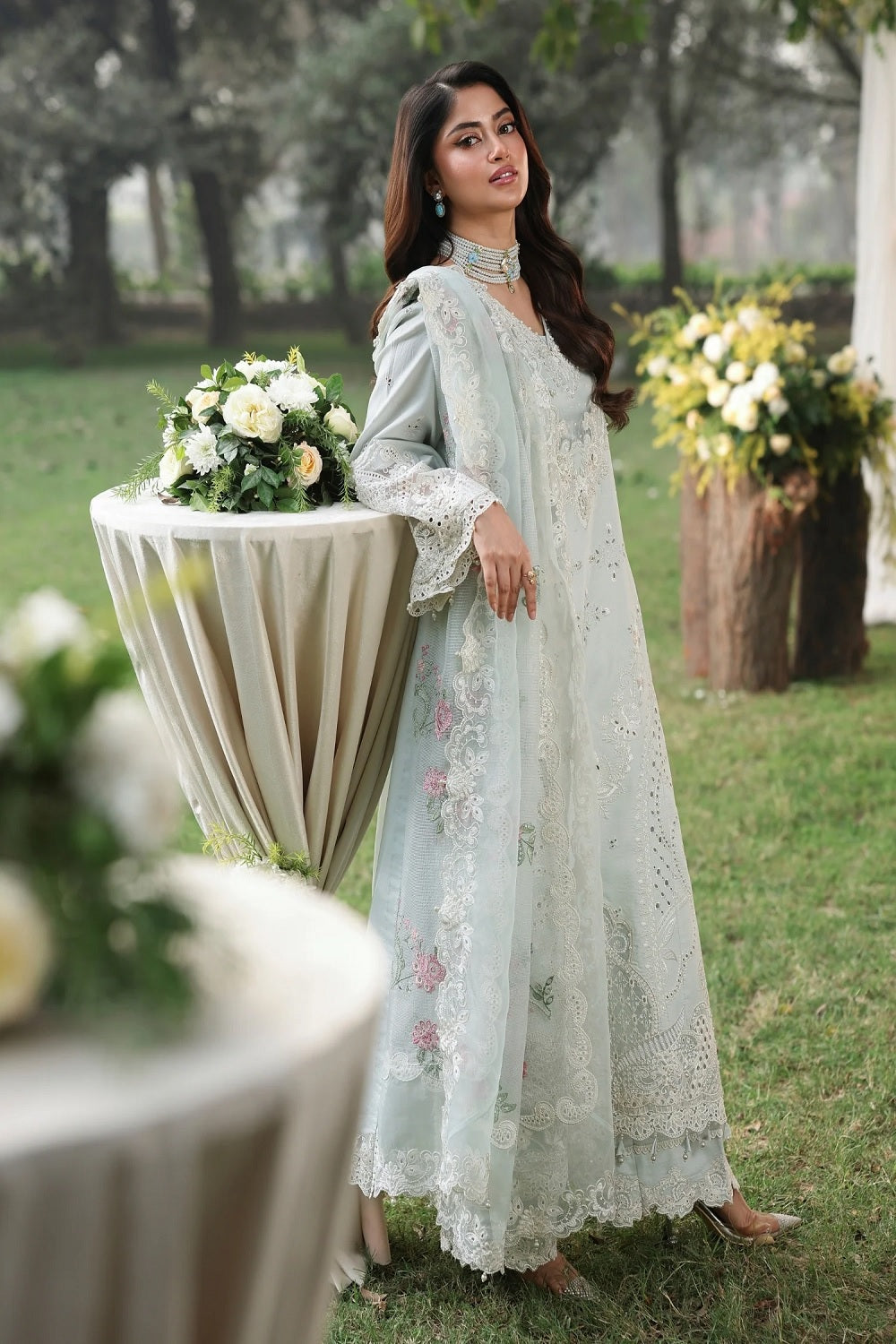 Sardinia TALES OF PETALS Luxury Lawn'26 - OCEAN WAVES - TC-1554