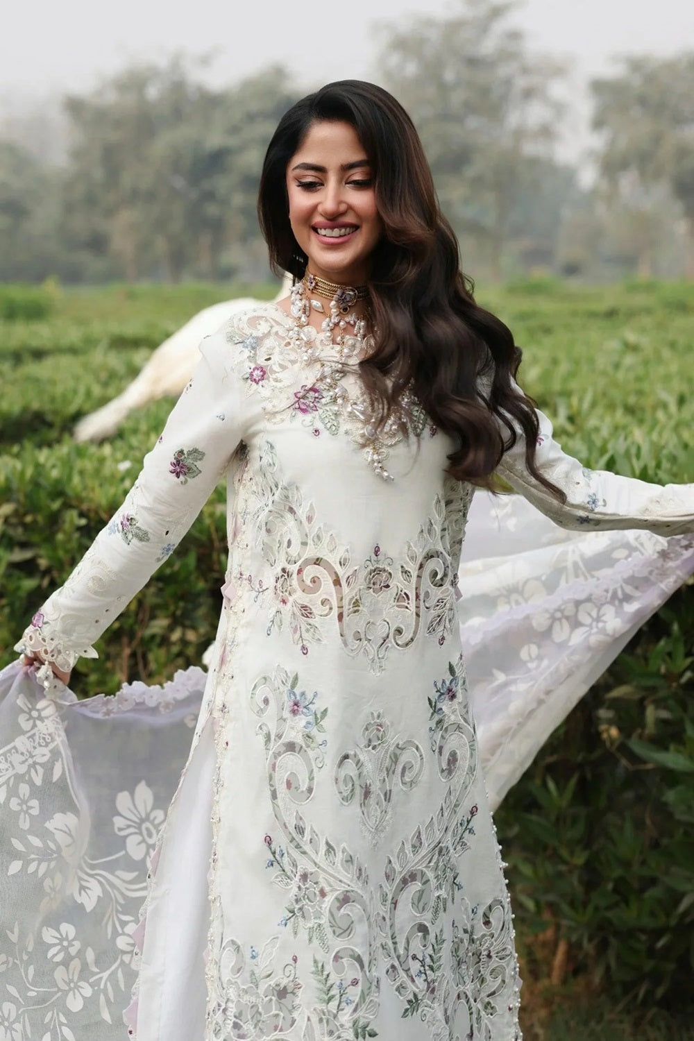 Sardinia TALES OF PETALS Luxury Lawn'26 - CLOUD WHISPER - TC-1632