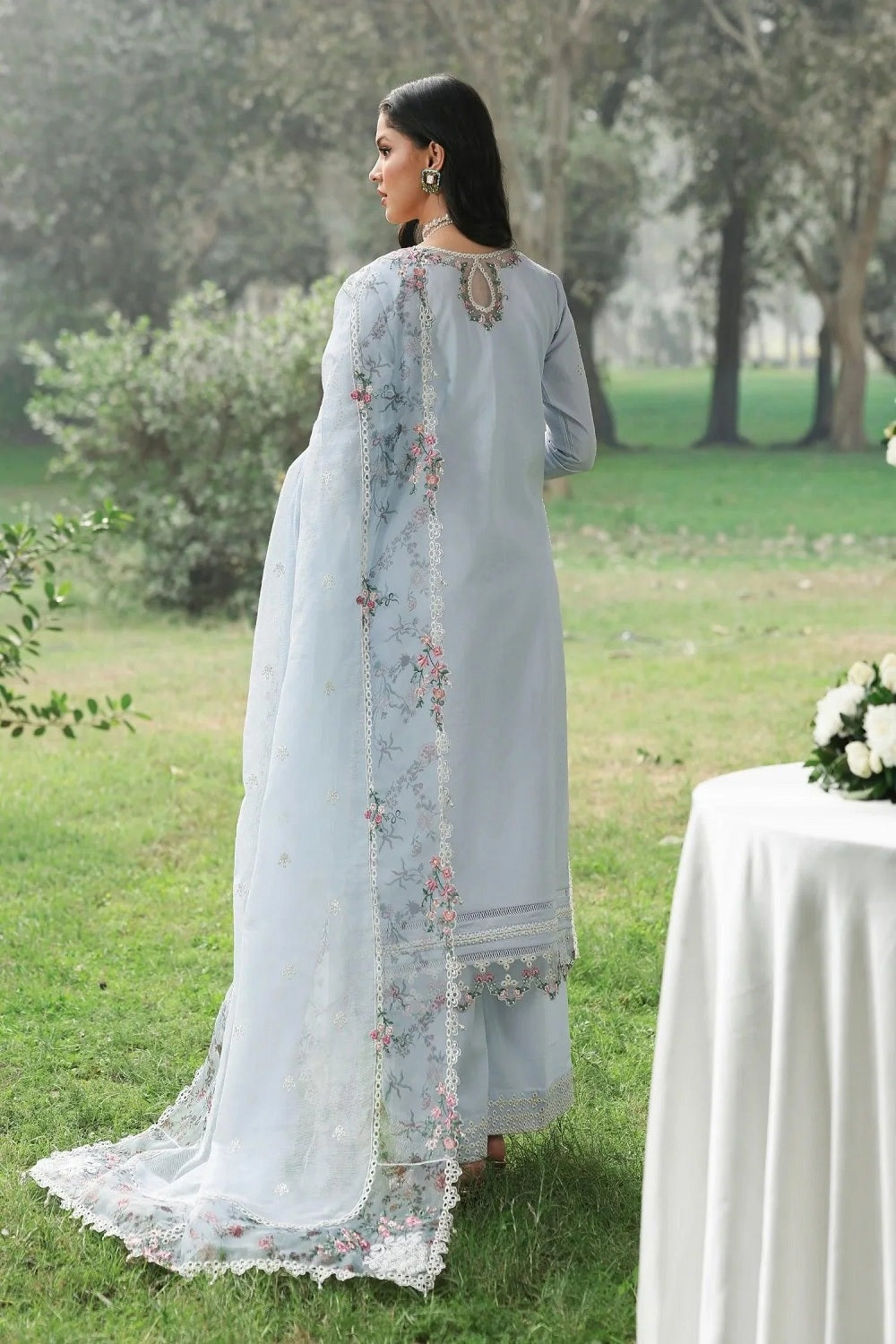 Sardinia TALES OF PETALS Luxury Lawn'26 - MORNING SKY - TC-1653