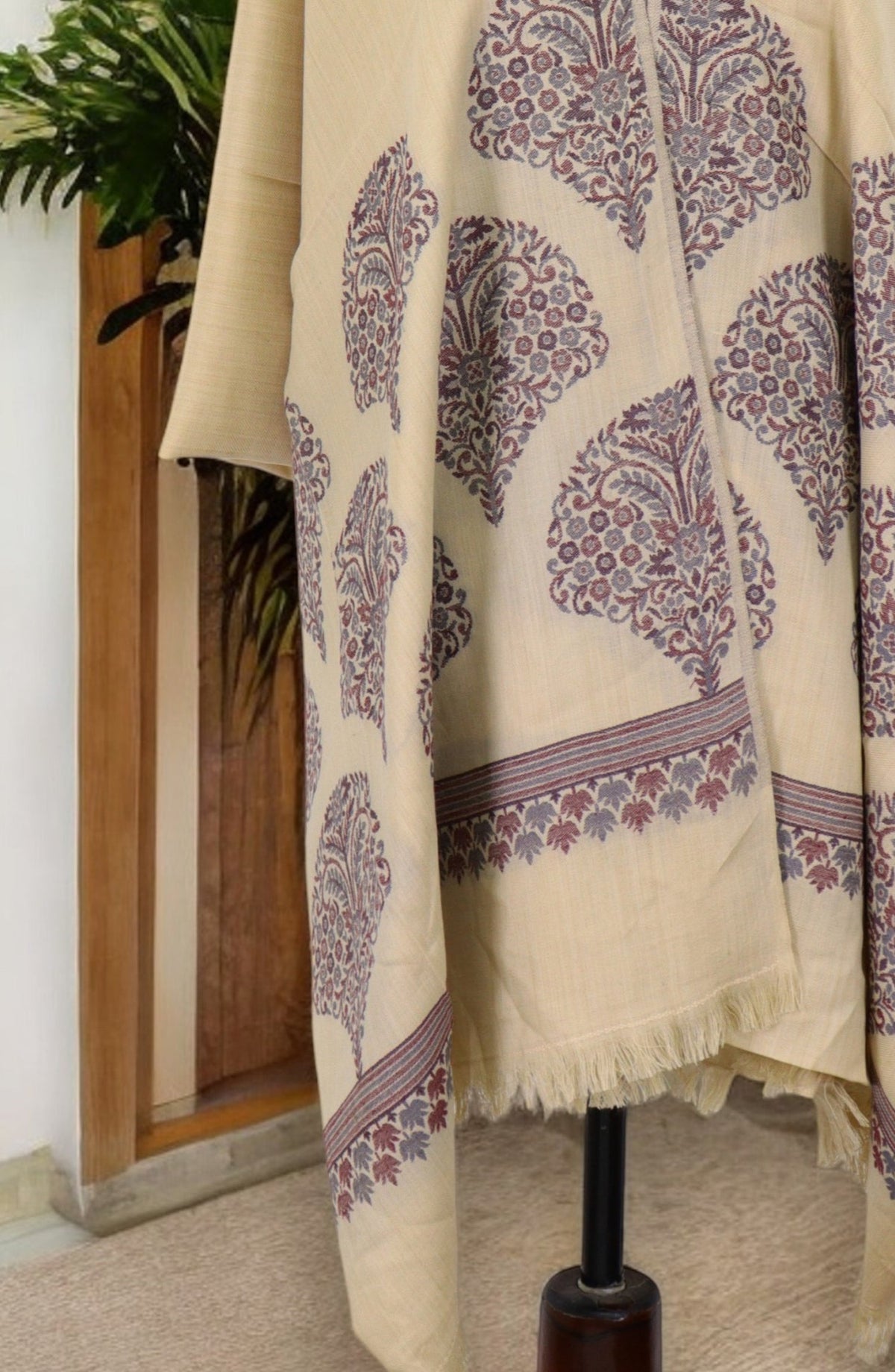 Amna Khadija Premium Wool Shawl - D-02 - 9601490 - AM25SHWL - Light Lemon - Winter Collection