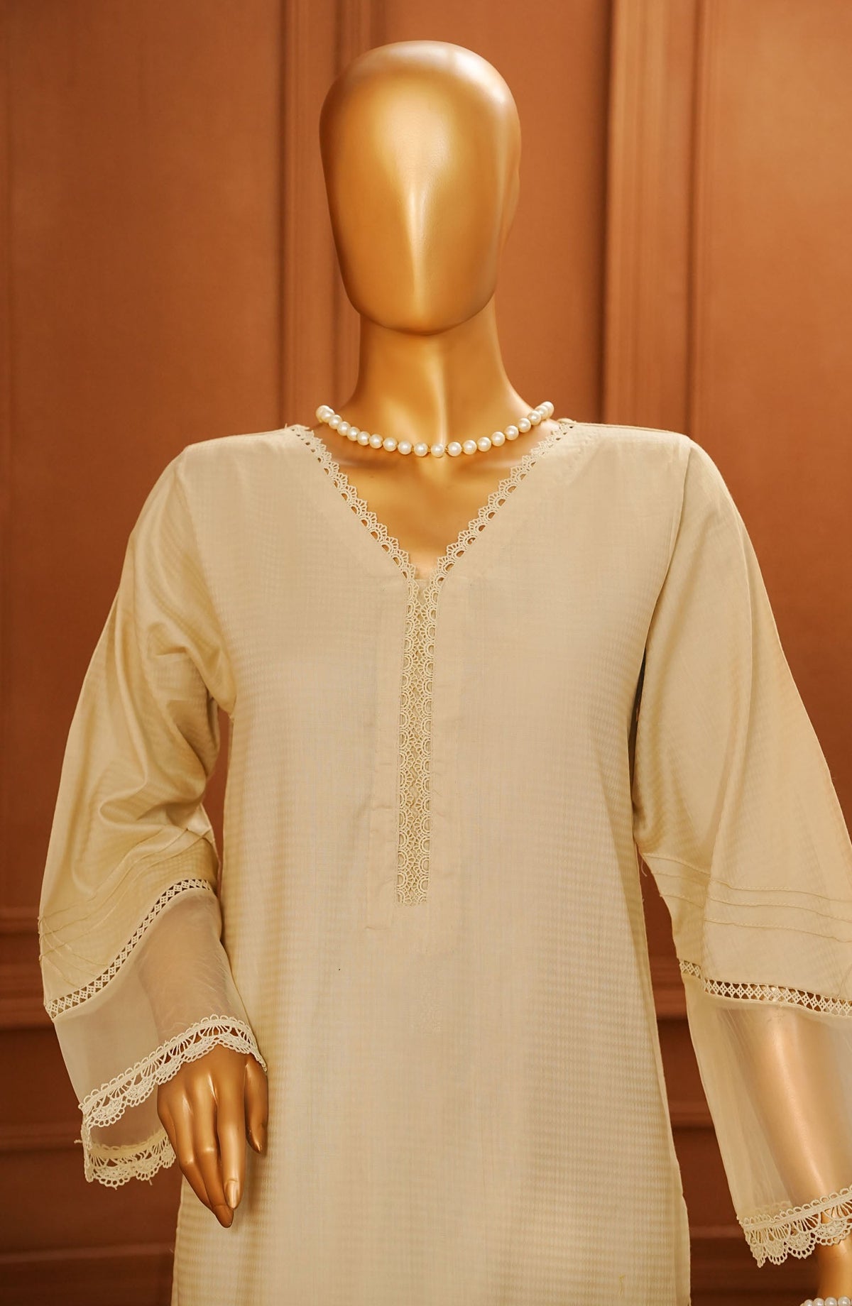 Amna Khadija Casual Cotton Stitched 2 Piece Suit - SA-02 - AM25SA - Beige - Summer Collection