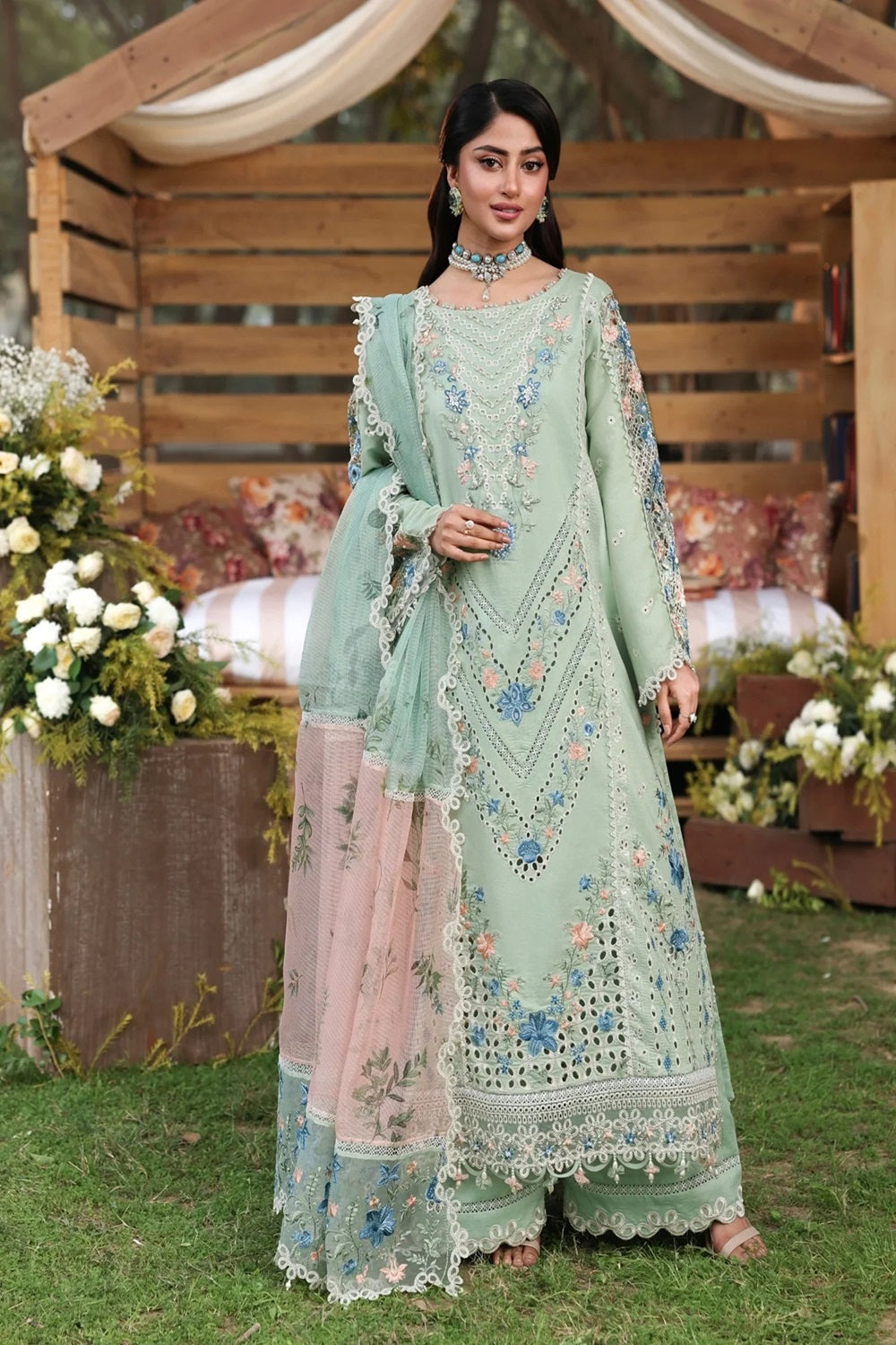 Sardinia TALES OF PETALS Luxury Lawn'26 - SUMMER SAGE - TC-1568