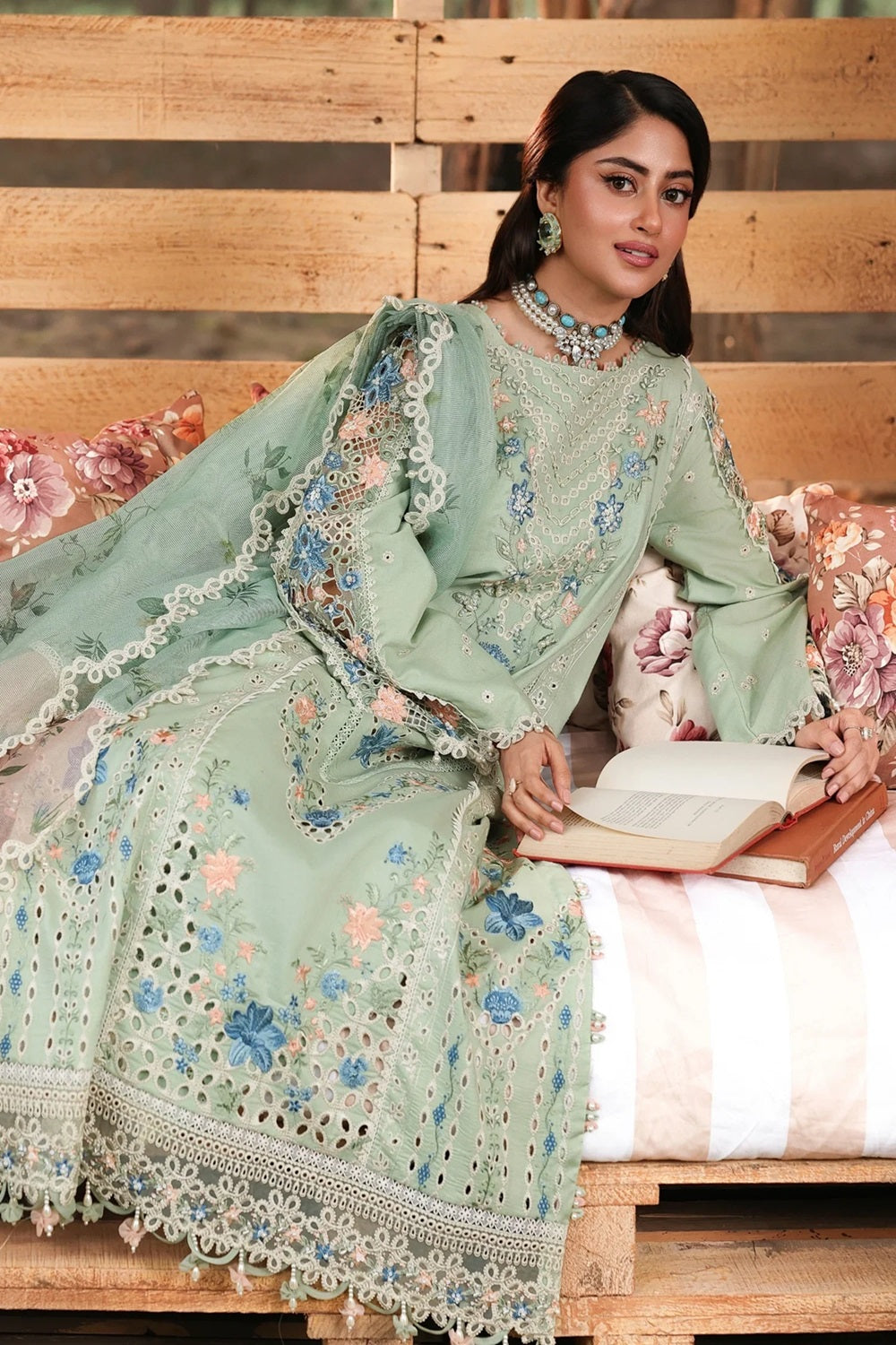 Sardinia TALES OF PETALS Luxury Lawn'26 - SUMMER SAGE - TC-1568