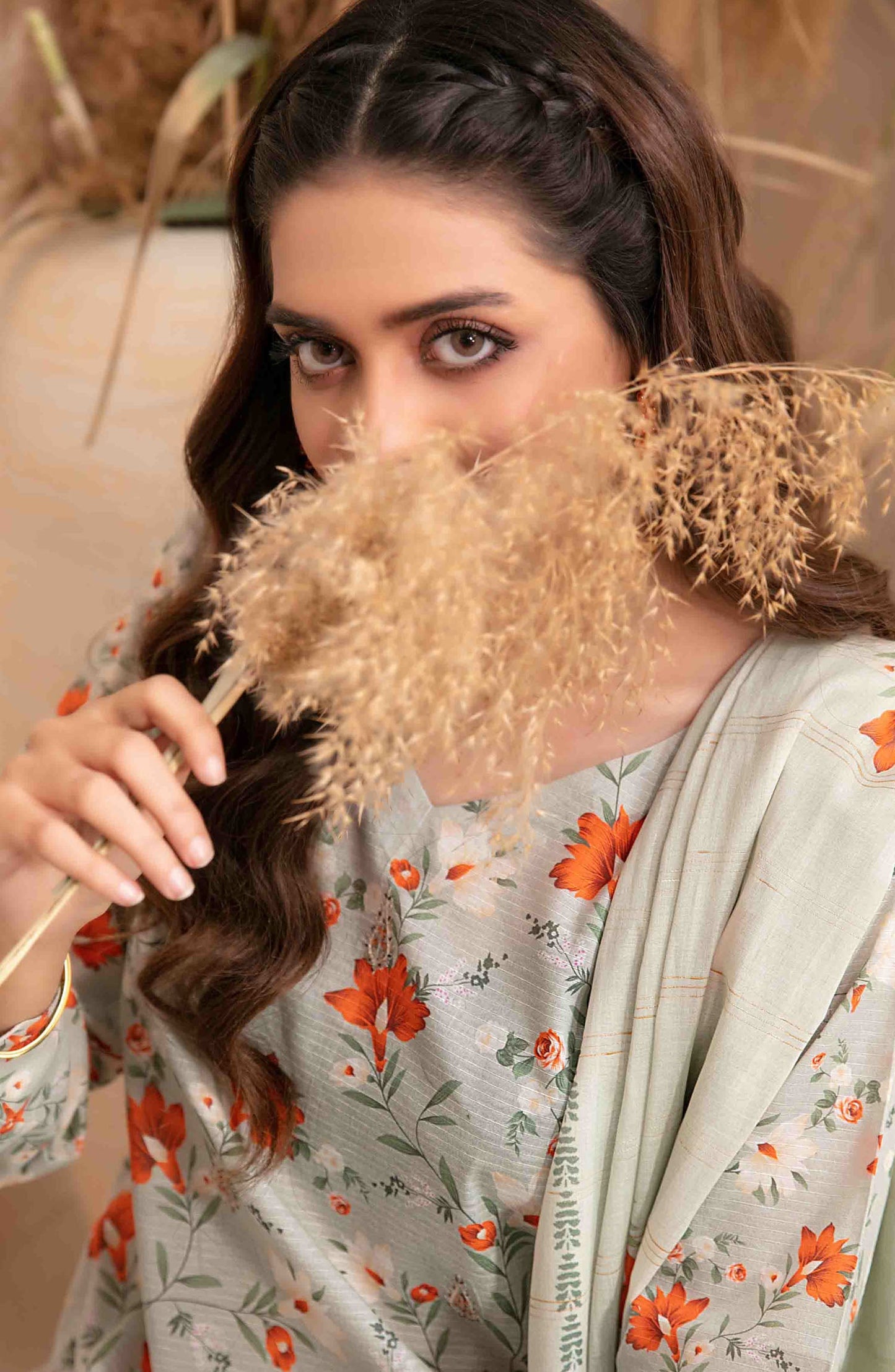 Meheroon by Tawakkal Fabrics Embroidered Lawn Unstitched 3 Piece Suit - D-1108 - TF25MELDPV2 - Green - Summer Collection