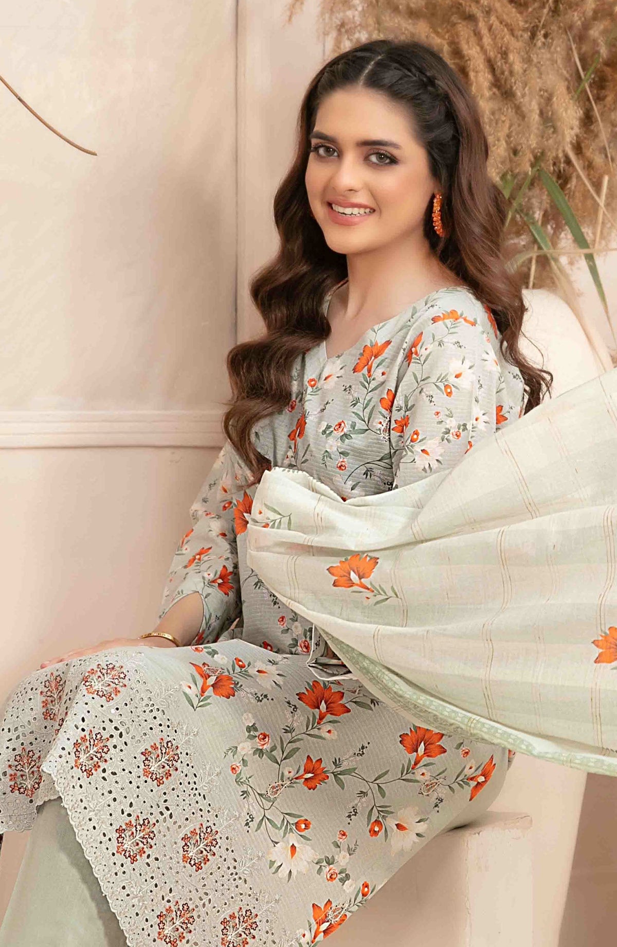 Meheroon by Tawakkal Fabrics Embroidered Lawn Unstitched 3 Piece Suit - D-1108 - TF25MELDPV2 - Green - Summer Collection