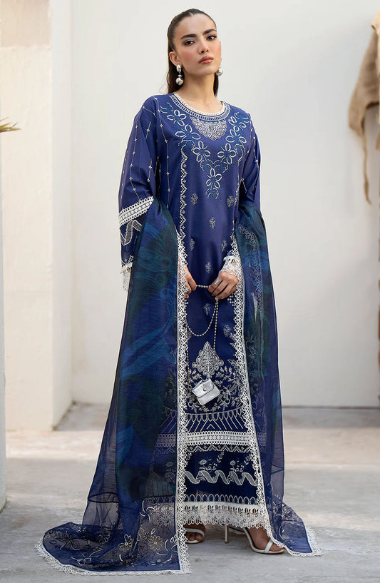 Luxe Lawn Eid Collection By Saad Shaikh - Tawny
