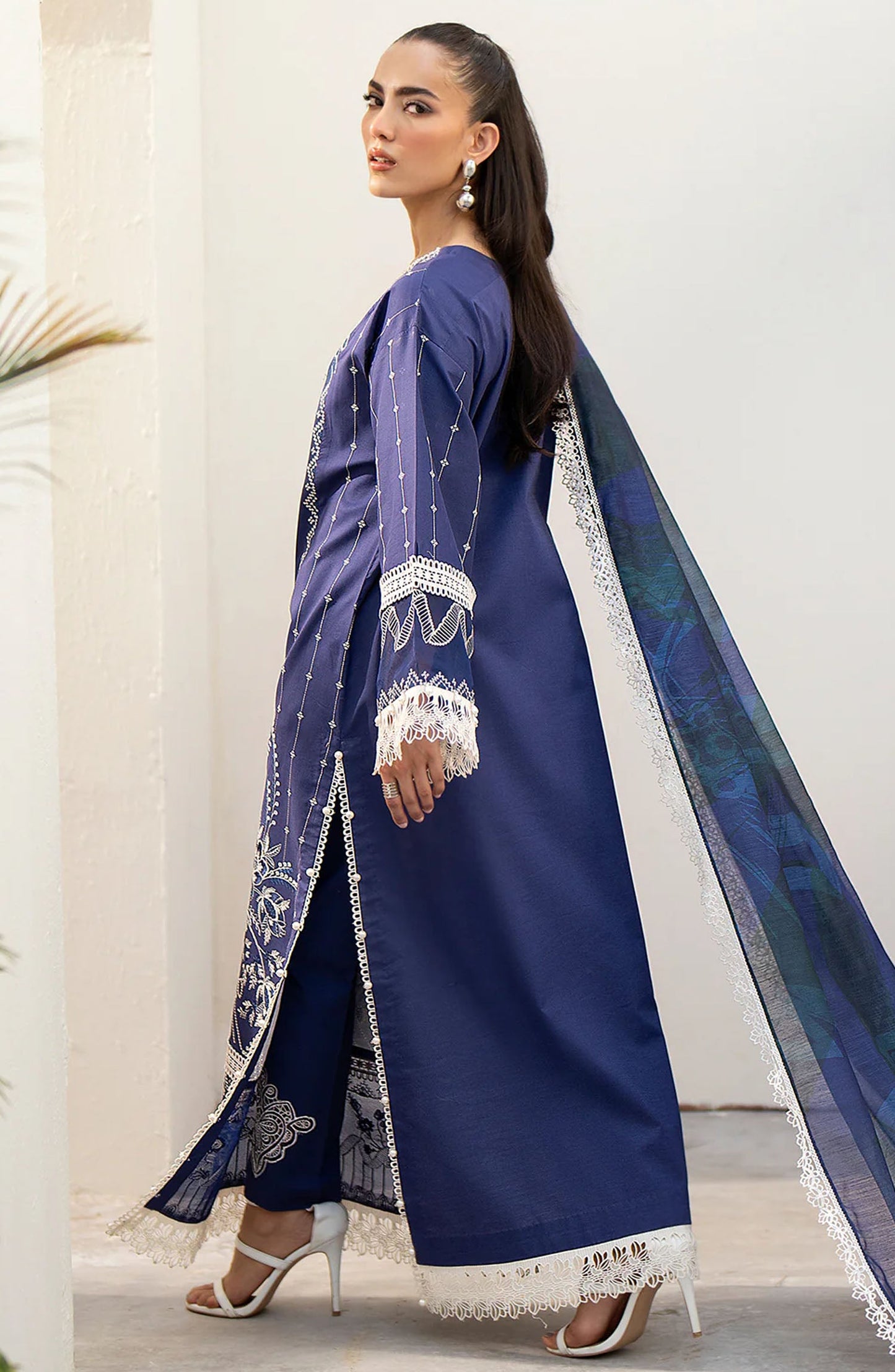 Luxe Lawn Eid Collection By Saad Shaikh - Tawny
