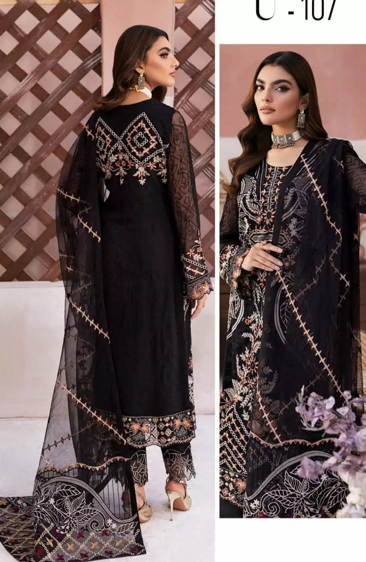 Ramsha Arzoo Chiffon Collection Vol 01 - U 107