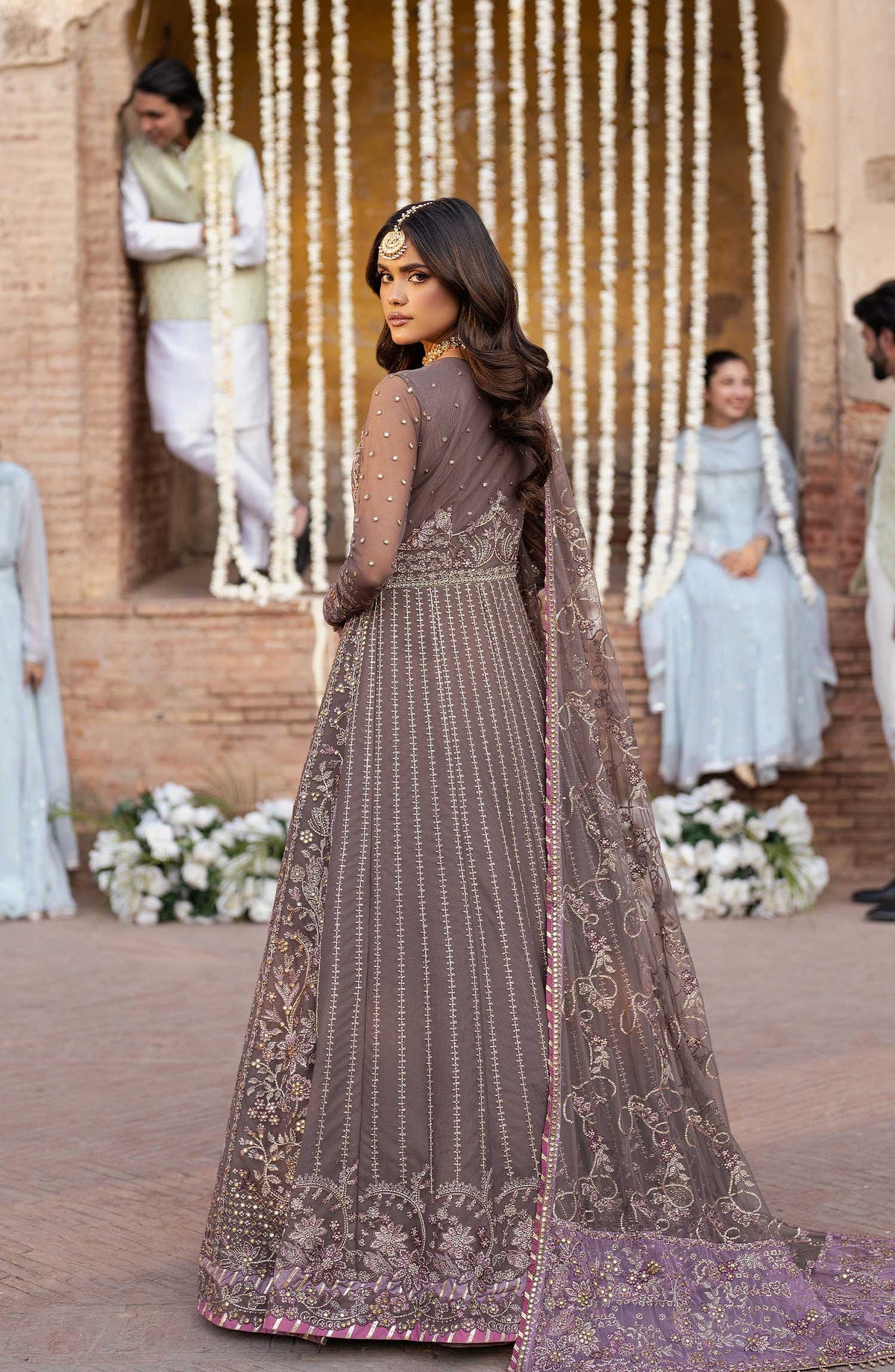 Shehnai by Zarif Embroidered Net Unstitched 3 Piece - ZS 02 NOOR - ZF25S - Grey - Formal Collection